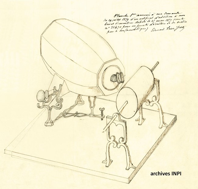 Scott’s improved phonautograph 1859.