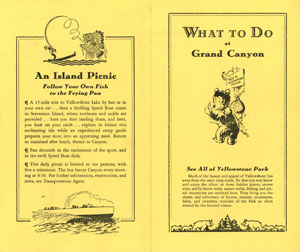 Brochure for What to Do at the Grand Canyon