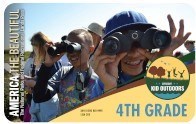 Image of 2020-2021 Every Kid Outdoors Pass depicting smiling children looking through binoculars