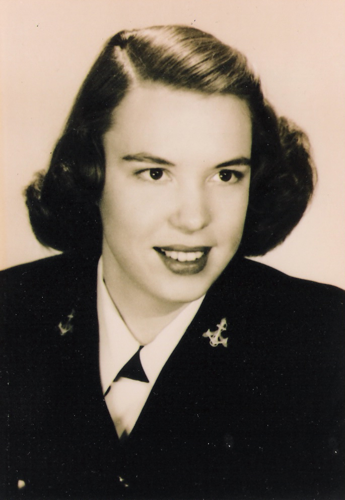 Black and White Photograph of Dorothy McCormick wearing U.S. navy uniform