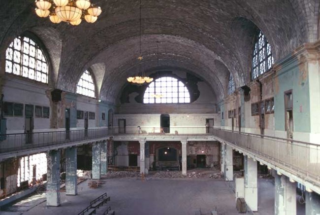 View of the Registry Room or "Great Hall" prior to restoration.