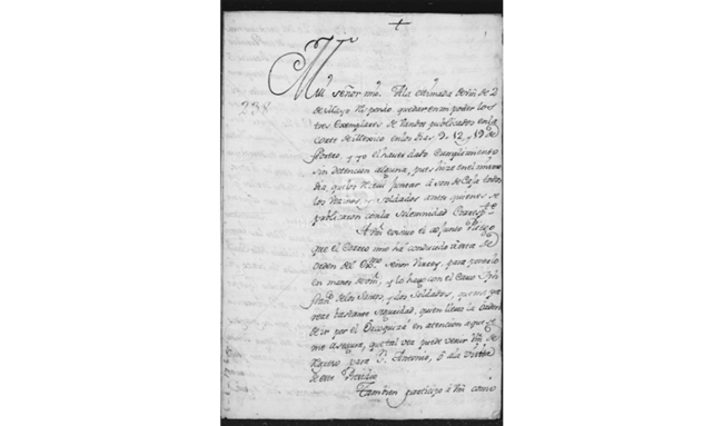 Historic letter, translation of Tovar to Oconór, reporting account of Indian relations and the reconnaissance of an Indian settlement at the outlet of the San Antonio and Guadalupe rivers.