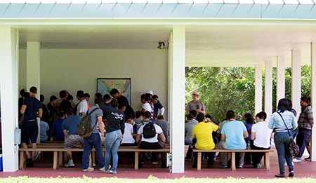 Students from the George P Baker aviation school visited Everglades national Park today