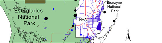 Map of Endosulfan sulfate distribution