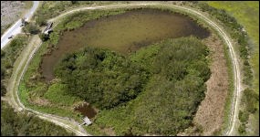 Aerial view of Eco Pond Trail