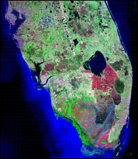 NASA satellite image of south Florida