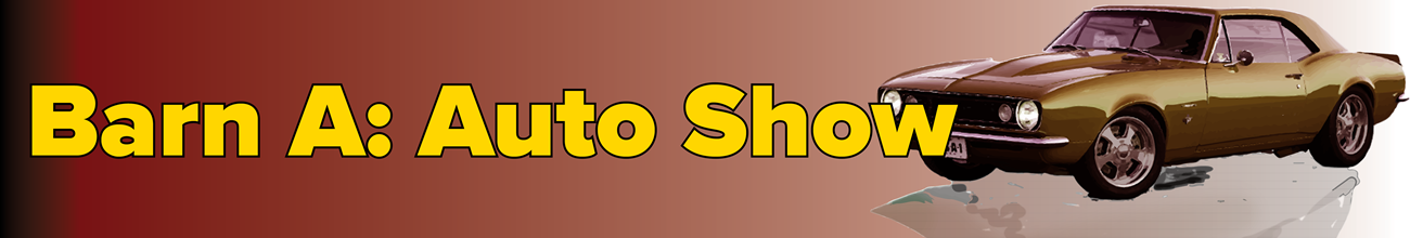 a banner artificat with the text Barn A: Auto Show