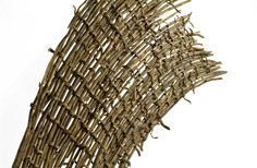 Piece of woven basket.
