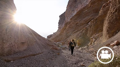 Death Valley hiking scene
