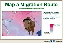 Migration route activity