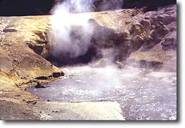 Green Dragon emits a wisp of steam from its sulfur-lined cave.