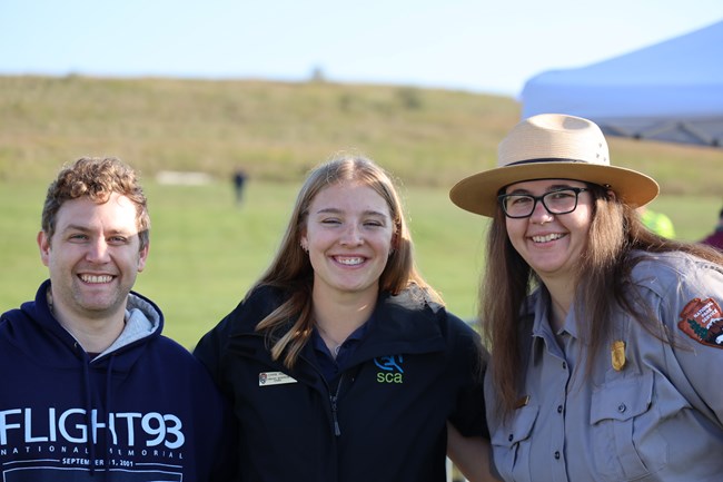 Past Richard Guadagno fellows with an NPS Ranger