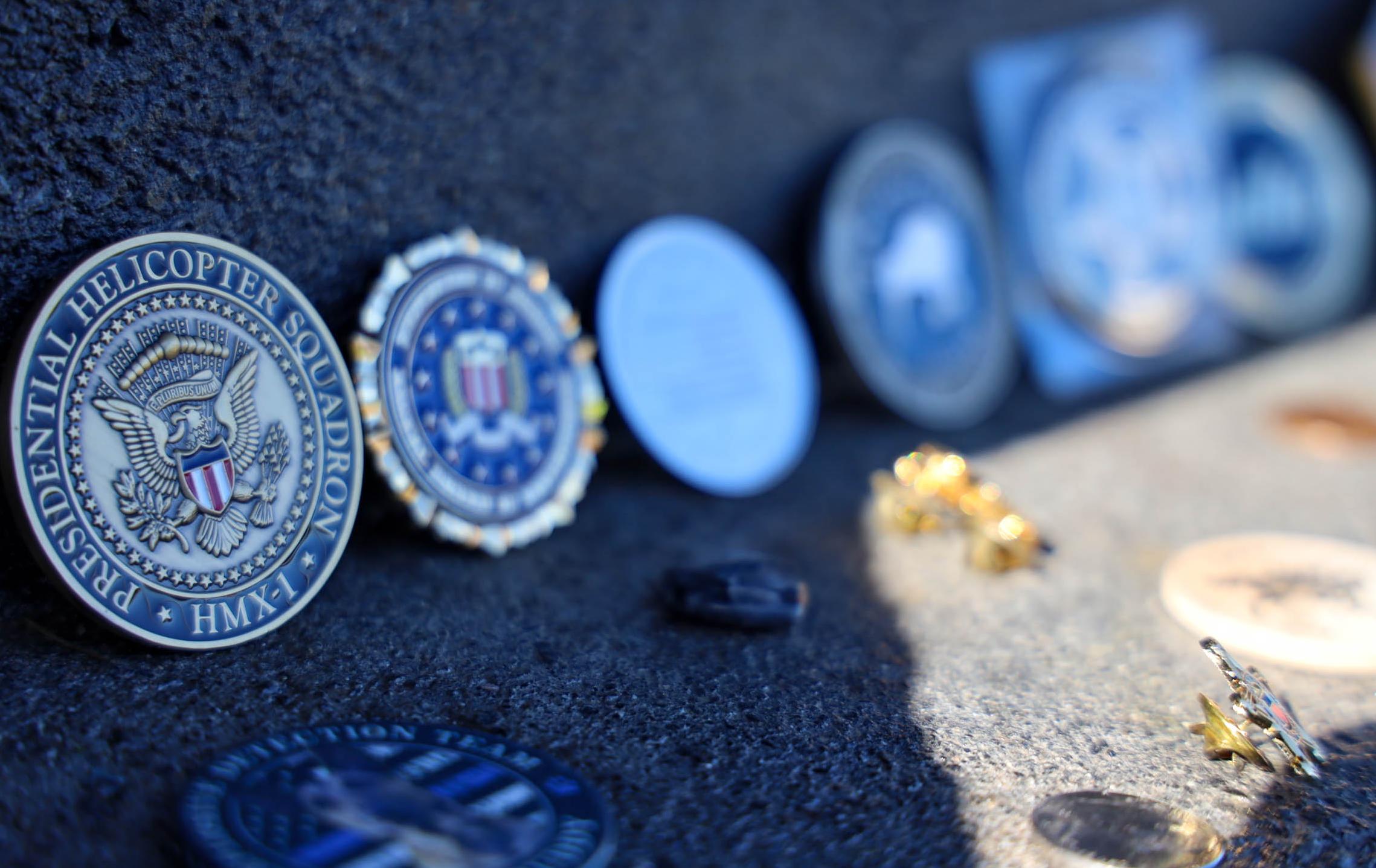 Tribute items left in niche at Memorial Plaza