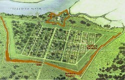 map of colonial frederica