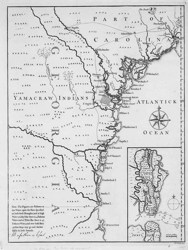 Map of Georgia created in 1741