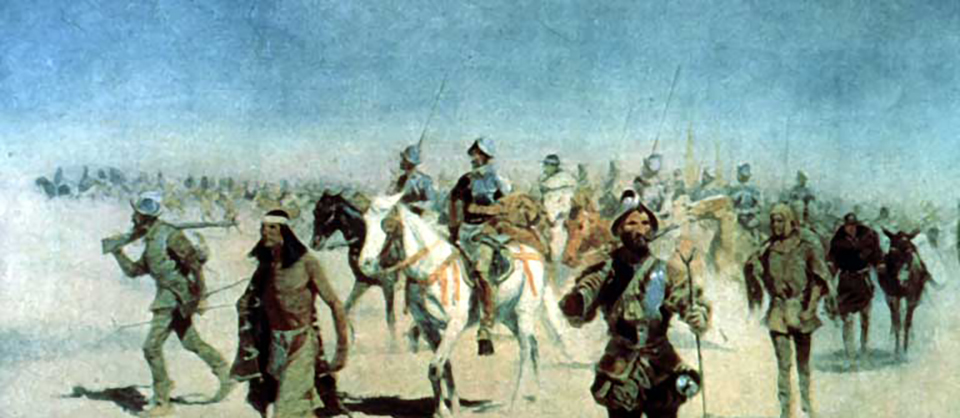 Color copy of Remington's Coronado Expedition painting.