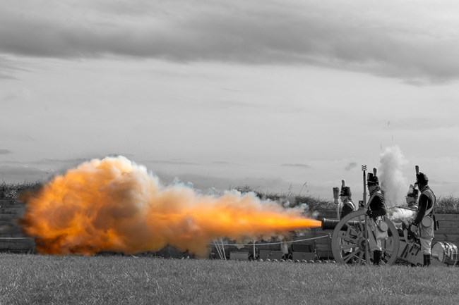 Artillery demonstration at Fort McHenry