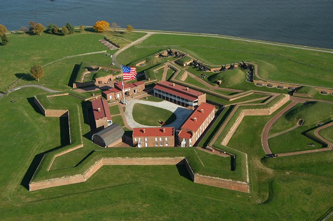 aerial view of star fort