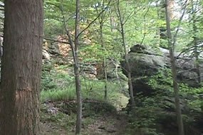 Rock and Cliff at Jumonville Glen