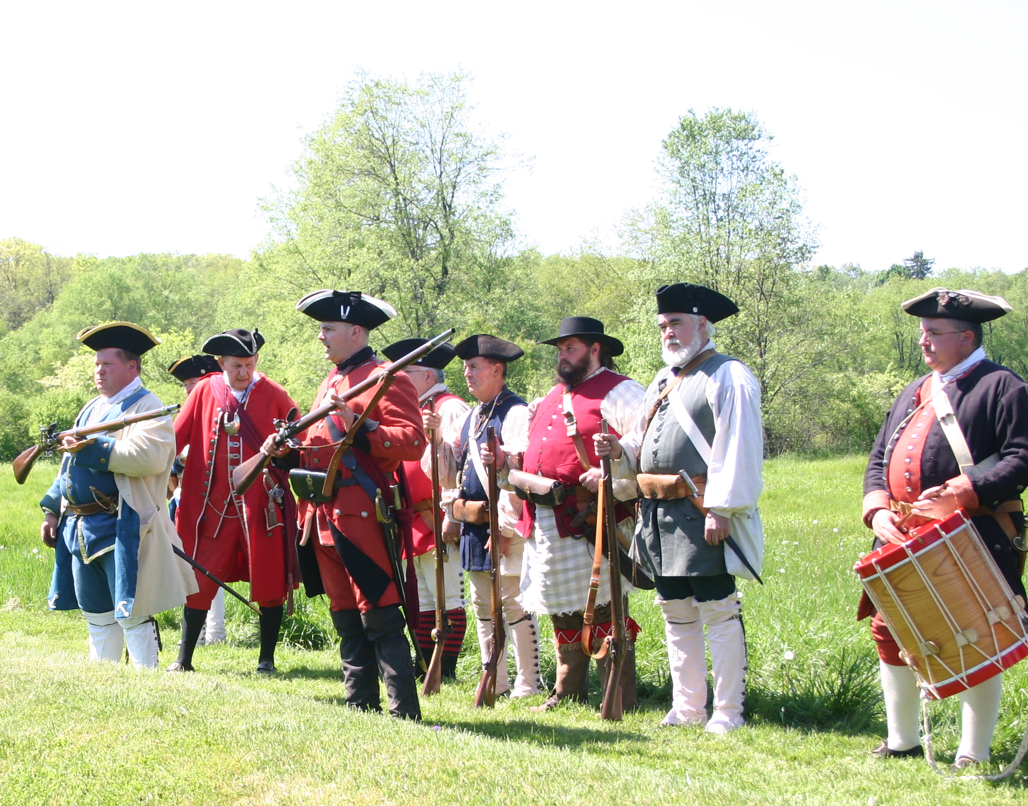 A group of soldiers in period attire