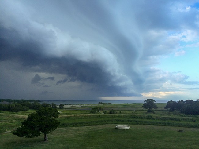 FOPU Photo - Clouds rolling in over Fort Pulaski