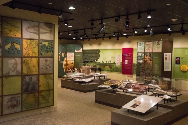 Exhibits in the Lindsay Warren Visitor Center