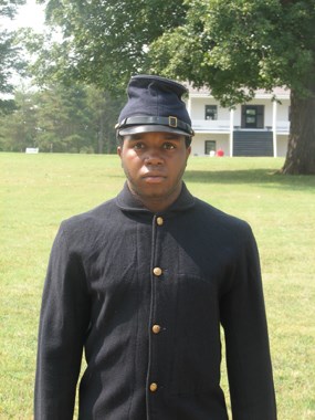 African American Soldier-reenactor at Fort Scott