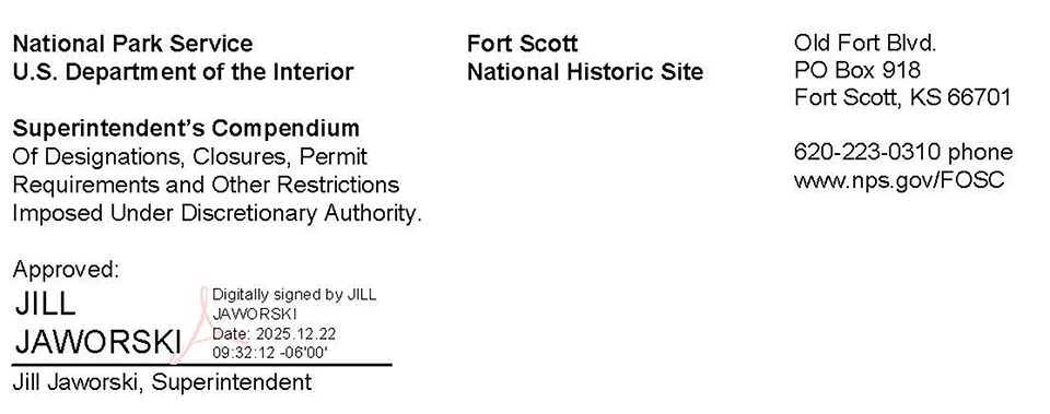 Compendium header with electronic signature of Jill Jaworski dated 12/22/2025