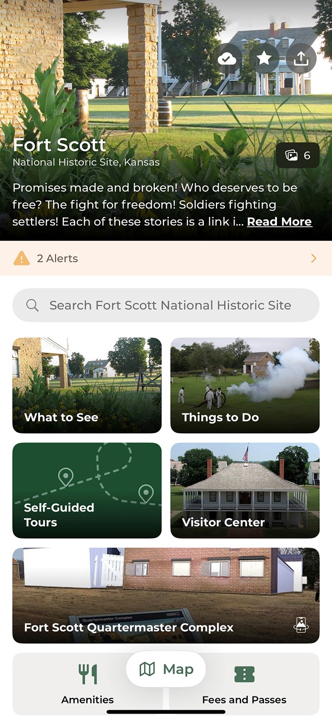 Fort Scott App Home screen.