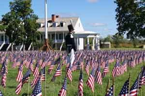 Field of Honor with 1840s guard on patrol.