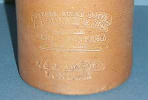 detail on bottle bearing maker's mark