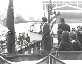 Lady Bird Johnson at Fort Smith National Historic Site dedication