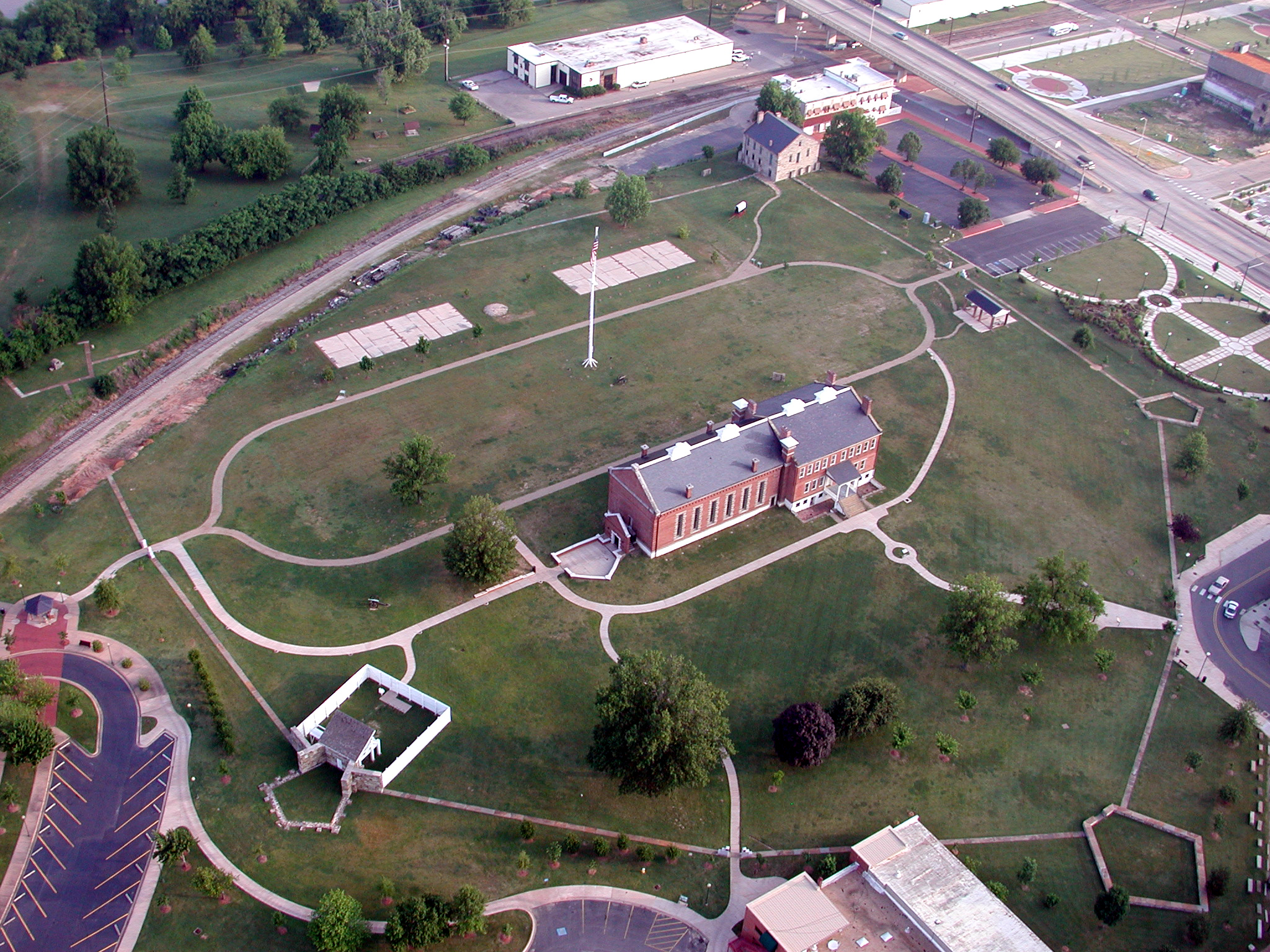 Aerial View of Fort Smith National Historic Site.