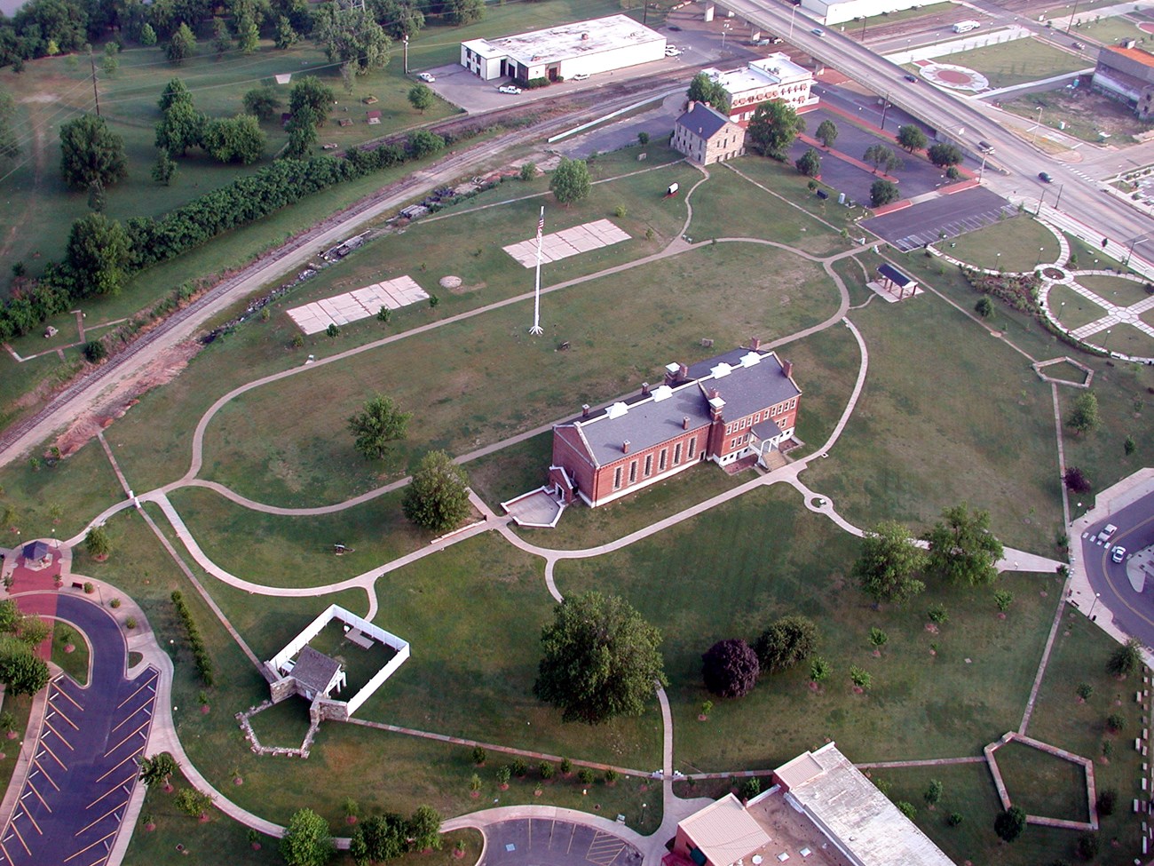 Aerial View of Fort Smith National Historic Site.