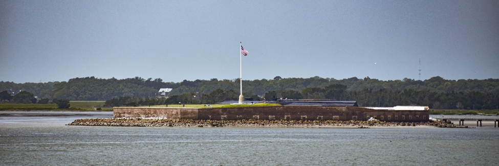 Fort Sumter with American Flag flying