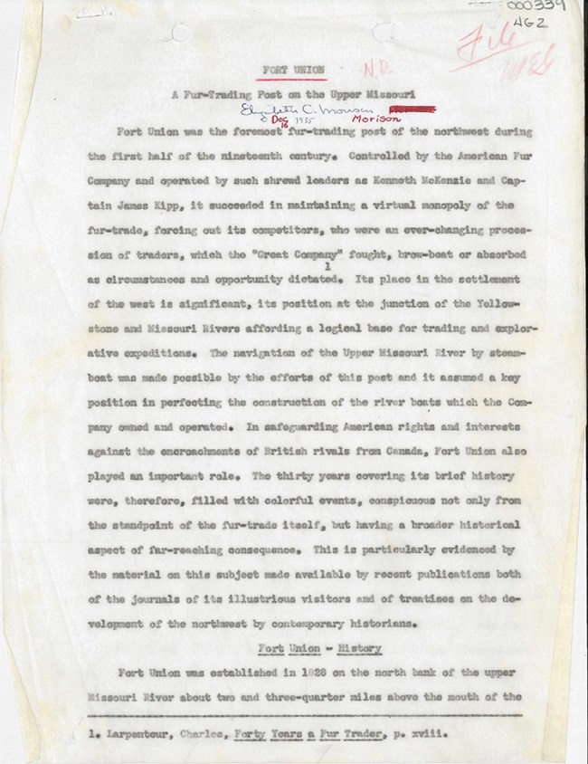 Page of typed text.