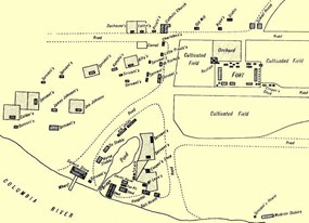 Map of the fort's village area