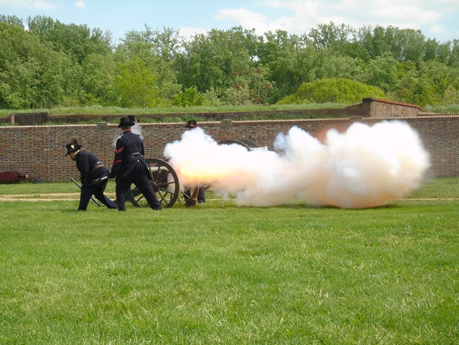 cannon firing