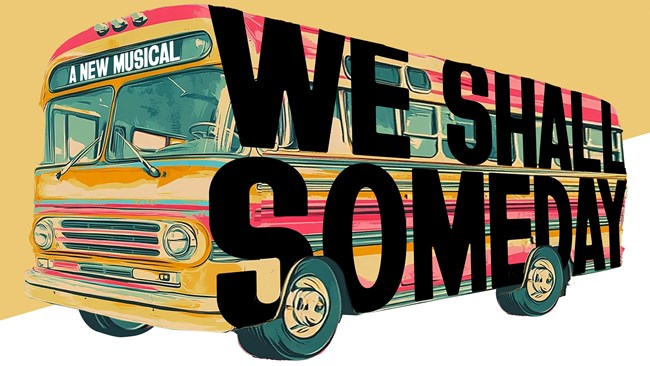 Logo of a Bus that says We Shall Someday