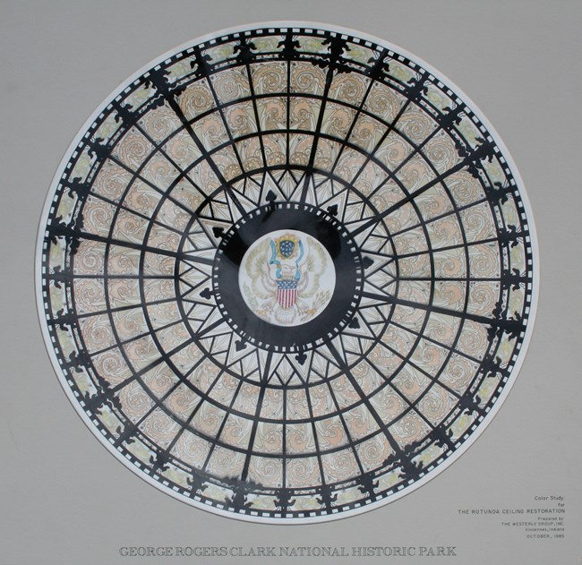 A color artists representation of the etched glass laylight