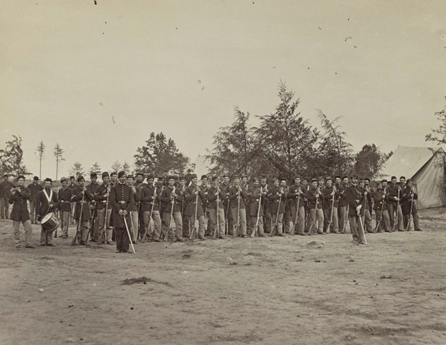 Civil War Soldiers in Formation