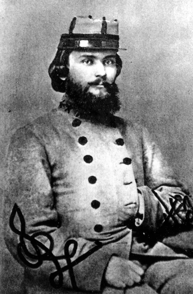 Col. William C. Oates, Black and white photo of a man with a beard in a military officer uniform