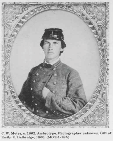Columbus W. Motes, Black and white photo of a man in a military uniform