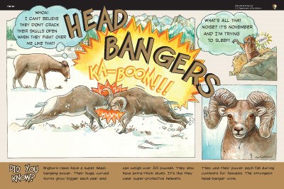 Sheep illustrations on Head Bangers wayside panel