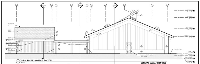 Huna Tribal House architectural rendering