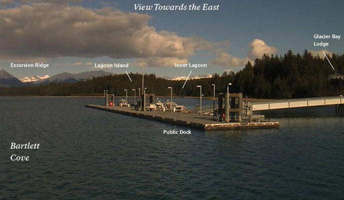 View of the Glacier Bay National Park public dock.