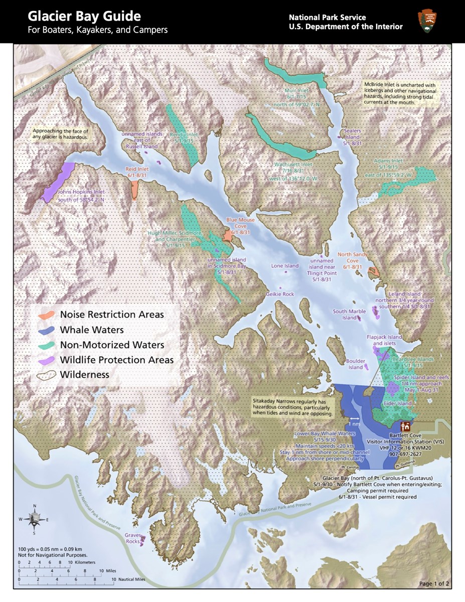 Guide To Park Waters And Coastlines Glacier Bay National Park And Preserve Us National Park 8310