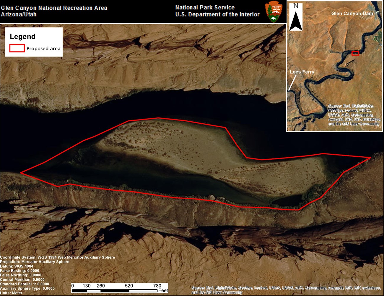 Map of Colorado River Slough Gravel Bar