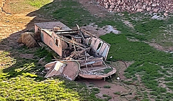 wrecked vessel on dry land