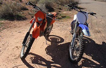 Two dirt bikes